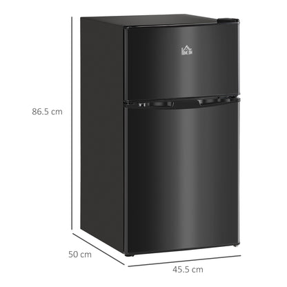 88L Small Fridge Freezer with 5-Setting Thermostat, Inner Light