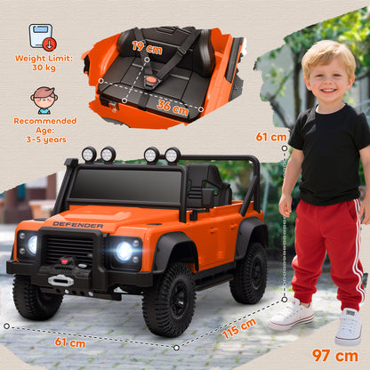 Kids Ride On Car, 12V Battery-Powered Electric Car w/ Remote Orange