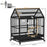 43" Heavy Duty Dog Crate on Wheels, with Removable Tray, Openable Top