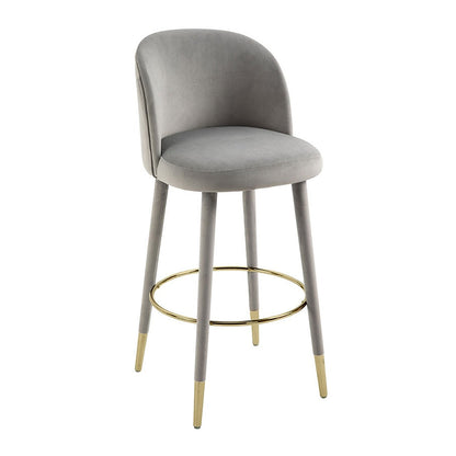 Bellucci Counter stool - Dove Grey - Brass Caps