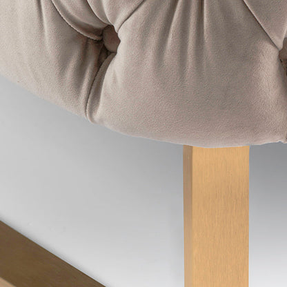 Grosvenor Two Seat Sofa - Taupe - Brushed Brass