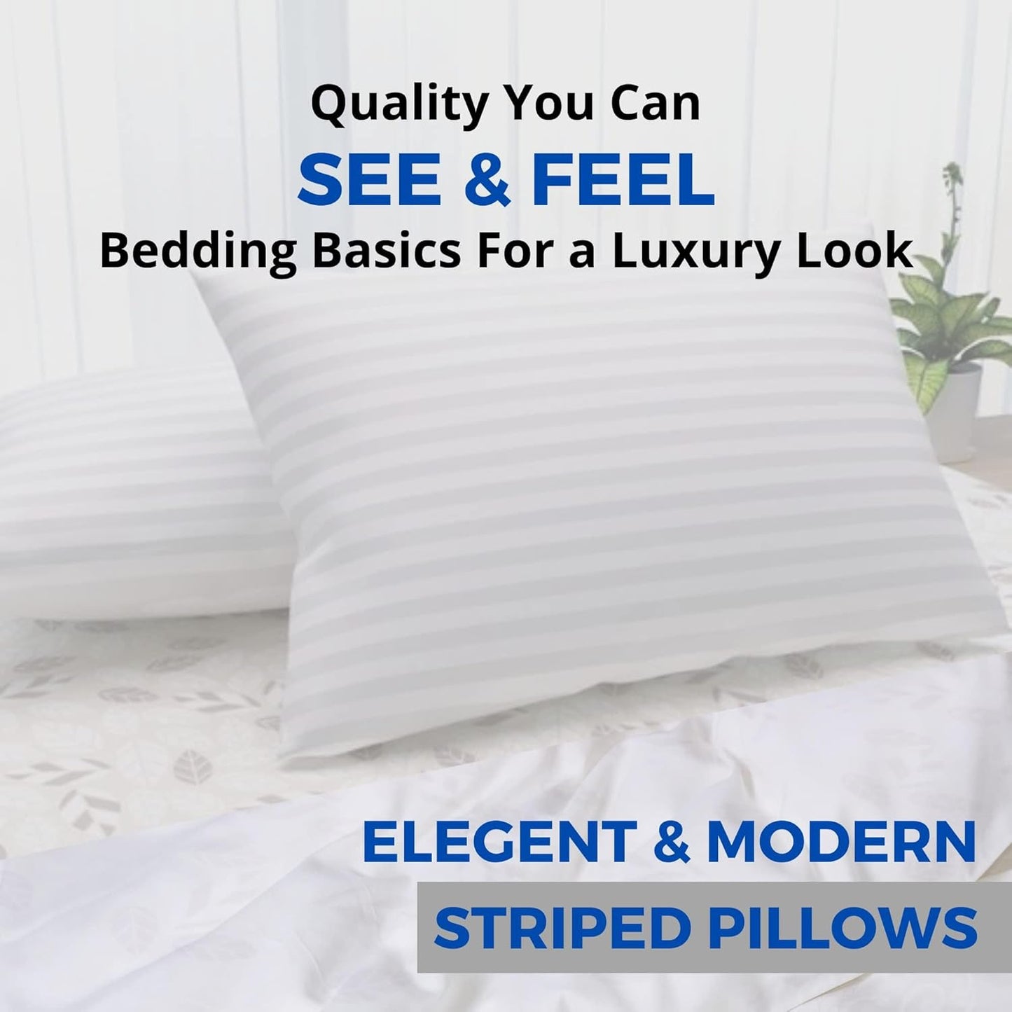 Hotel Collection Satin Stripe Pillow Set : Luxurious extra silk like hollowfibre filling