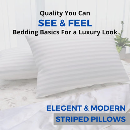 Hotel Collection Satin Stripe Pillow Set : Luxurious extra silk like hollowfibre filling