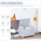 Wooden Kids Children Toy Storage Organizer Chest Safety Hinge Play Room Furniture Grey 60 x 40 x 48 cm