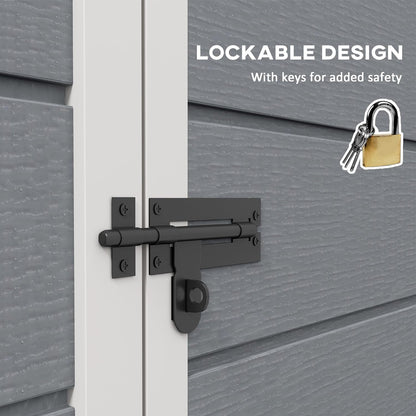 Lock Up Shed - 6Ft x 4.5Ft Garden Shed in Grey