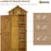 Garden Shed Vertical Utility 3 Shelves Shed Wood Outdoor Garden Tool Storage Unit Storage Cabinet