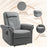 3D Kneading Massage Recliner Chair with Headrest, Breathable Leather Recliner Armchair