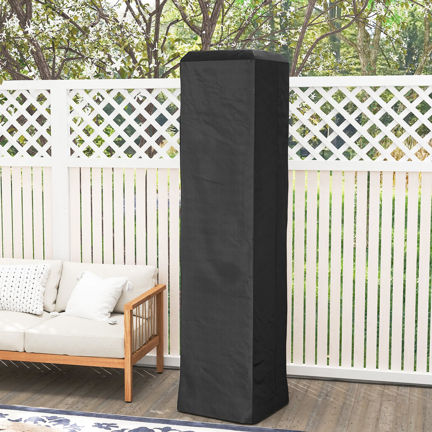 Heavy Duty Gas Pyramid Outdoor Patio Heater Cover, Black
