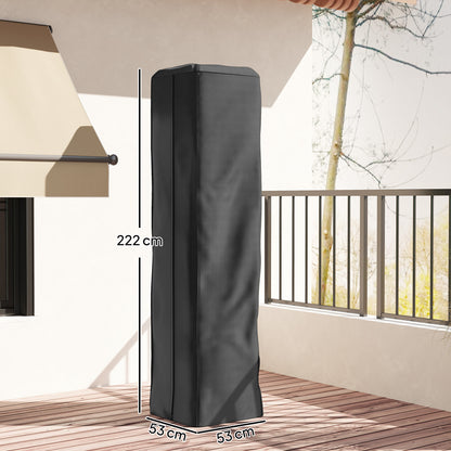 Heavy Duty Gas Pyramid Outdoor Patio Heater Cover, Black