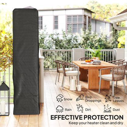 Heavy Duty Gas Pyramid Outdoor Patio Heater Cover, Black