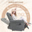 3D Kneading Massage Recliner Chair with Headrest, Breathable Leather Recliner Armchair