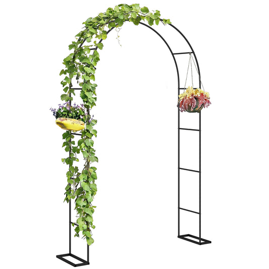 Garden Arch, 2.4 m High x 1.5 m Wide Metal Outdoor Wedding Arch