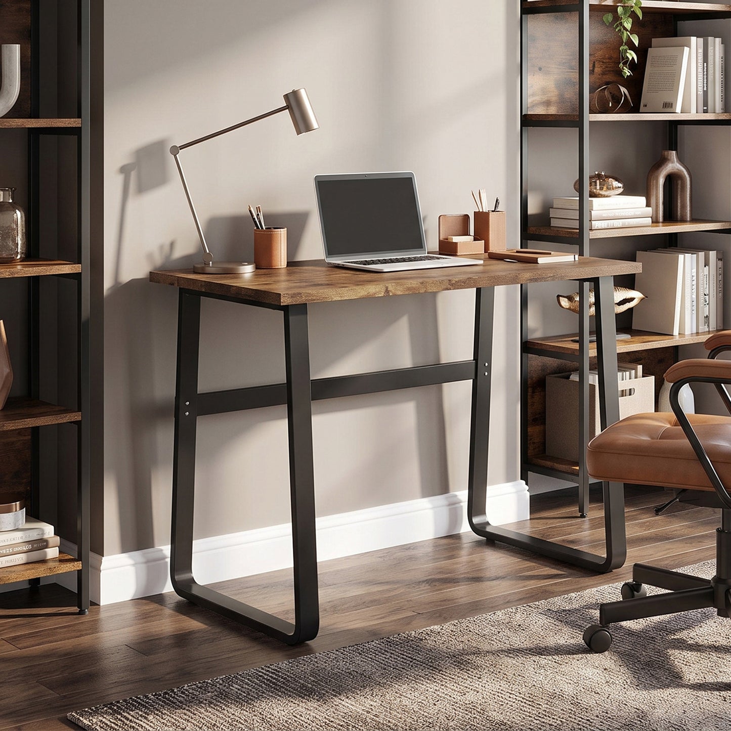 Industrial Writing Desk Laptop Table Home Office Study Workstation