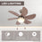 Ceiling Fan with LED Light, Flush Mount Ceiling Fan Lights with 6 Reversible Blades, Pull-chain Switch, Walnut Brown