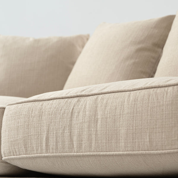 Pino Two Seat Sofa – Limestone – Silver Base