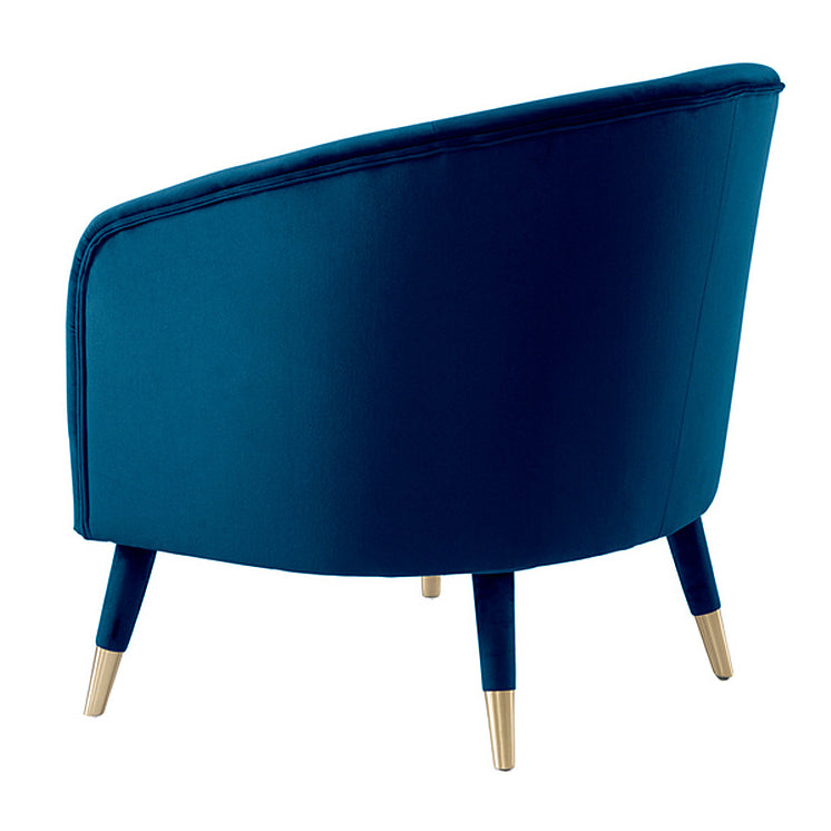 Bellucci Armchair - Navy Blue - Brass Caps