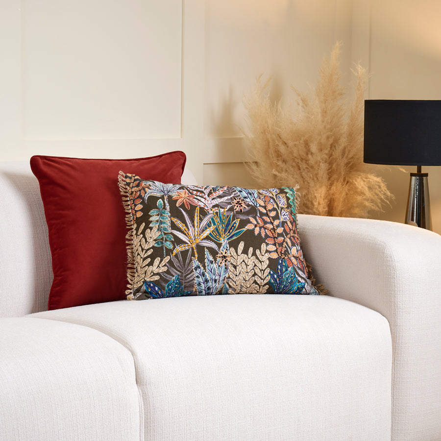Bali Embroidered Rectangular Cushion