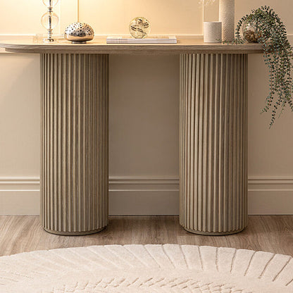 Ophelia Washed Grey Oak Console Table