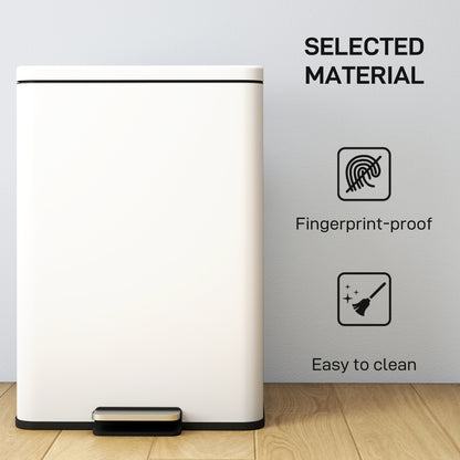 Pedal Bin with Soft-Close Lid, 20L Kitchen Bin for Home, Cream