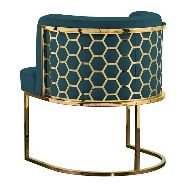 Alveare Dining chair Brass - Peacock