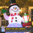 2.4m Tall Christmas Inflatable Snowman with Street Lamp, Lighted for Home Indoor Outdoor Garden Lawn Decoration Party Prop