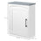 kleankin Wall Mounted Bathroom Cabinet with Adjustable Shelf, Light Grey