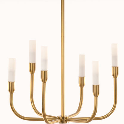 Gracia Six Light Pendant Brass
