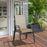 3PCs Bistro Set with Breathable Mesh Fabric Stackable Chairs Brown