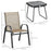 3PCs Bistro Set with Breathable Mesh Fabric Stackable Chairs Brown