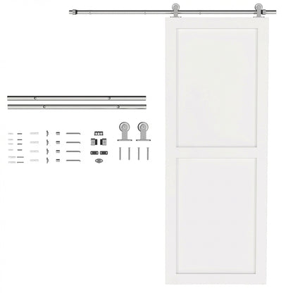 Sliding Door Hardware Kit Smooth Quiet 152cm Silver Tone
