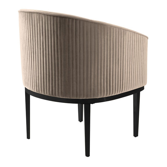 Ella Dining Chair - Taupe - Black Base