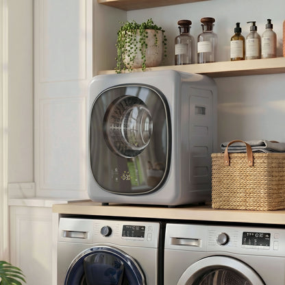 Compact Dryer Machine with 5 Modes, 4kg Small Tumble Dryer, Silver