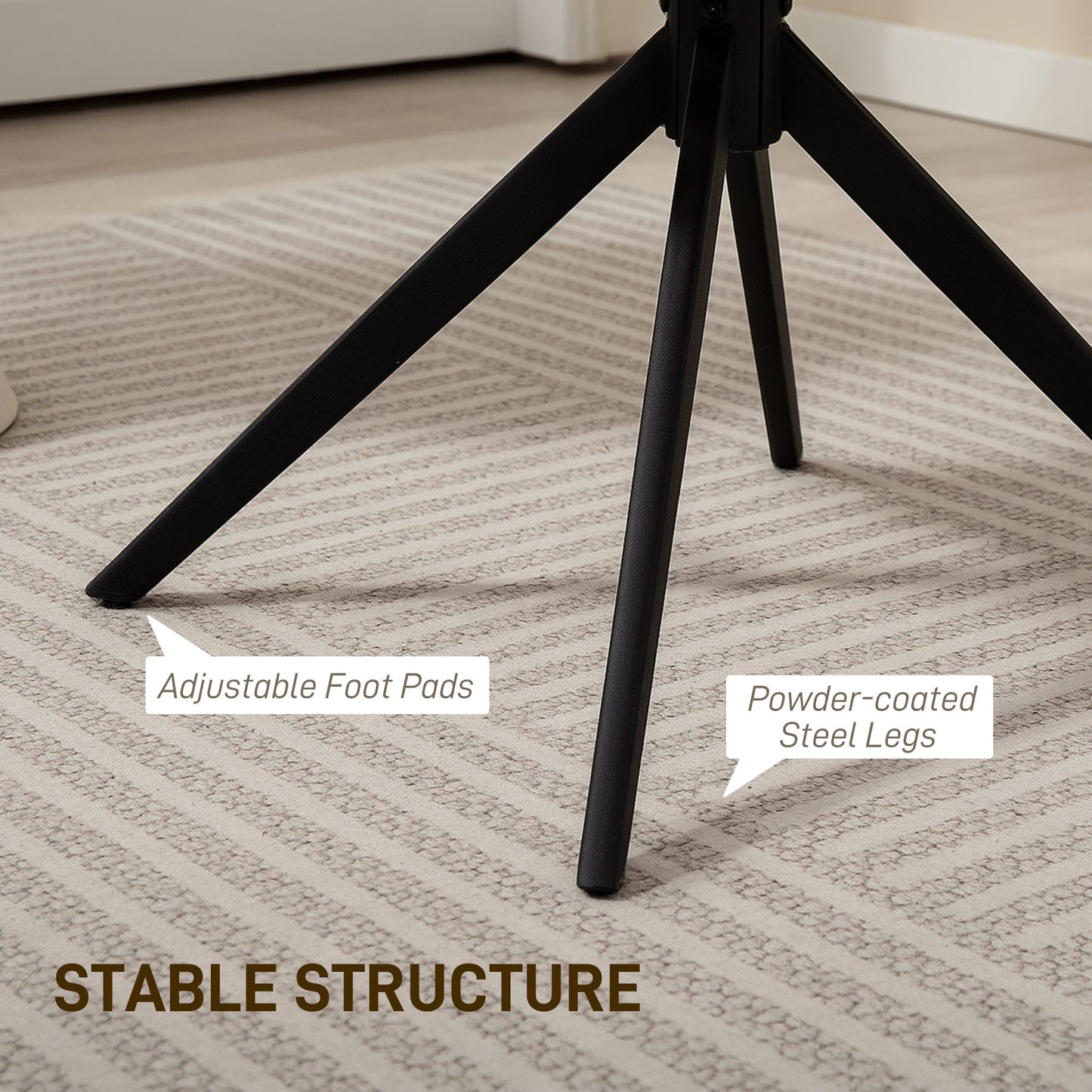 360 Degree Swivel Accent Chair, Teddy Fleece Fabric Armchair, White