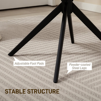 360 Degree Swivel Accent Chair, Teddy Fleece Fabric Armchair, White