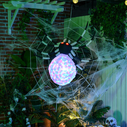 5FT Long Halloween Inflatable Spider Blow-Up Outdoor LED Garden Display