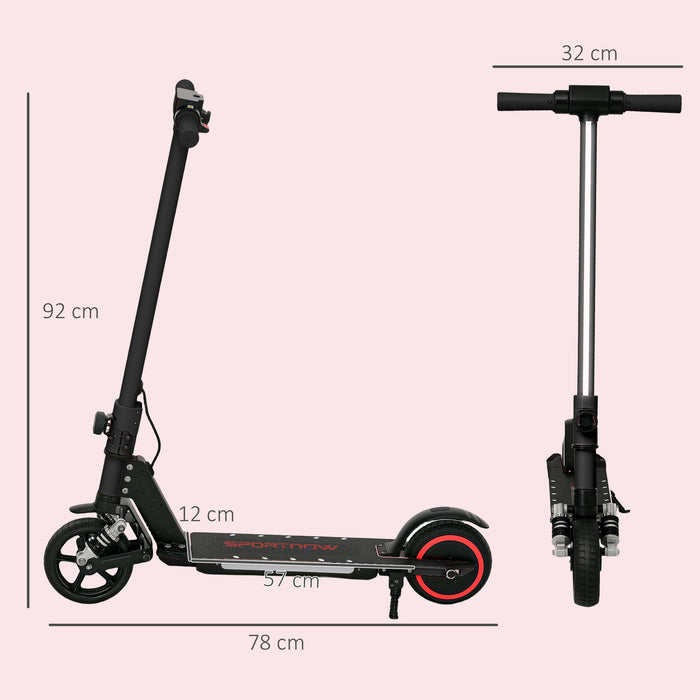 Folding Electric Scooter w/ LED Lights and Display, Black