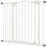 Metal 74-100cm Adjustable Pet Gate Safety Barrier w/ Auto-Close Door White