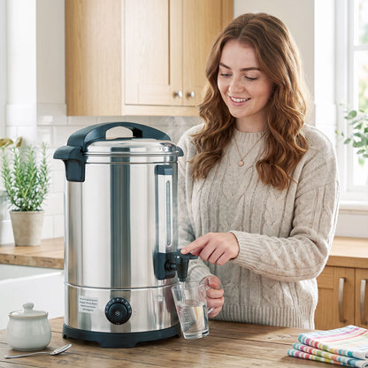6.5L Catering Urn, 1500W Stainless Steel Tea Urn with Keep Warm