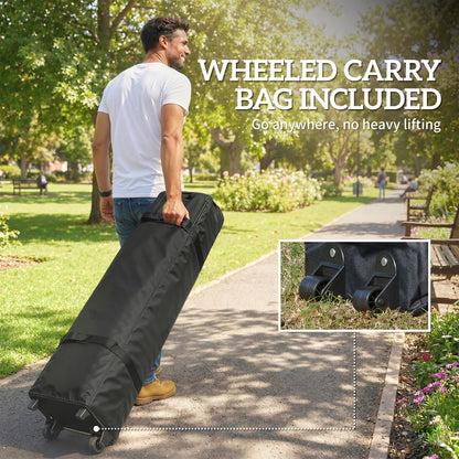 3 x 3 m Heavy Duty Pop Up Gazebo with Sides, UPF50+ Marquee Gazebo