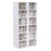 204 CD Media Display Shelf Unit Set of 2 Blu-Ray DVD Tower Rack w/ Adjustable Shelves Bookcase Storage Organiser, White