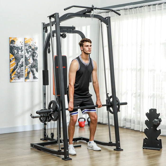 Multi-Gym Smith Machine Power Cage for Home Gym Weight Lifting