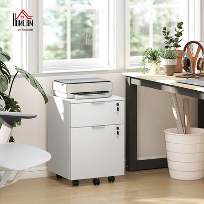 2 Drawer Filing Cabinet with Adjustable Hanging Bars for A4 and Letter