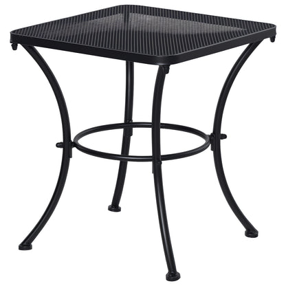 45cm Square Metal Outdoor Patio Bistro Table Coffee Desk Black