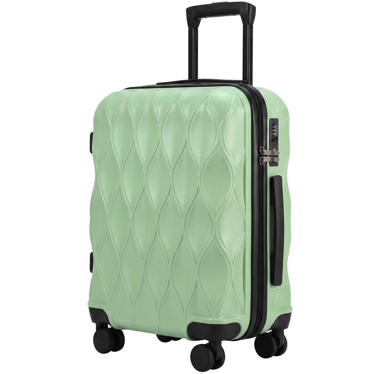 20Inch Suitcase Hard Shell Carry On Luggage with TSA Lock, Green