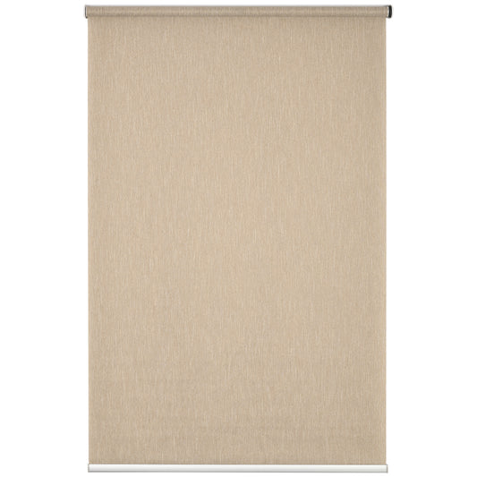 WiFi Smart Roller Blinds Window UV Privacy Protection with Rechargeable Battery, Electric Shades Blind Easy Fit Home Office Brown, 120 x 180cm