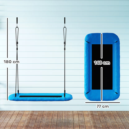 Nest Swing with Adjustable Ropes for Kids, Blue