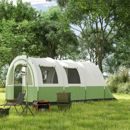 Camping Tent, 3000mm Waterproof Family Tent for 5-6 Man, Green
