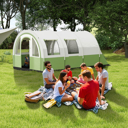 Camping Tent, 3000mm Waterproof Family Tent for 5-6 Man, Green