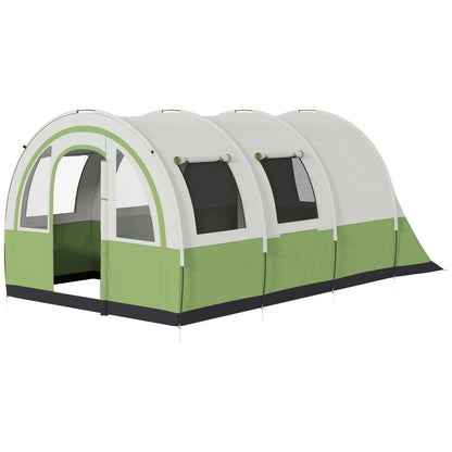Camping Tent, 3000mm Waterproof Family Tent for 5-6 Man, Green