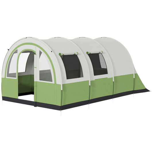 Camping Tent, 3000mm Waterproof Family Tent for 5-6 Man, Green